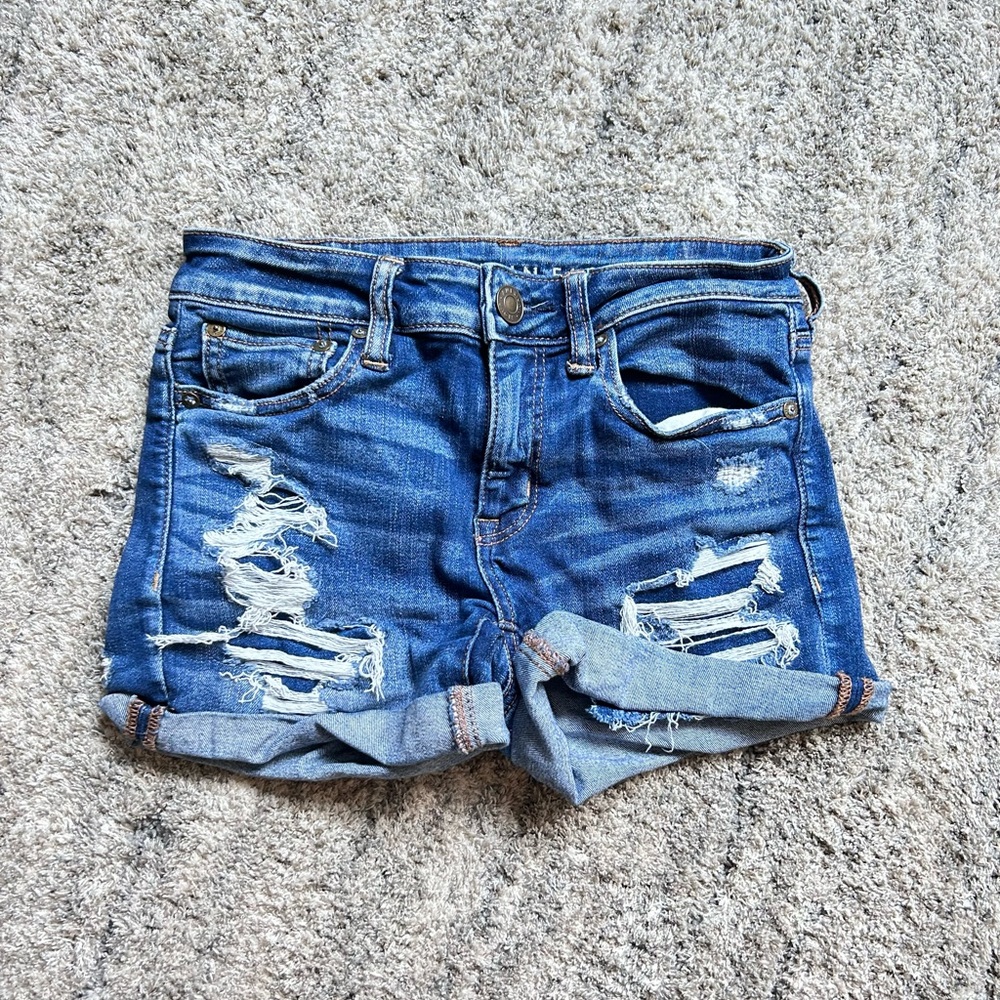 AE midi jean shorts